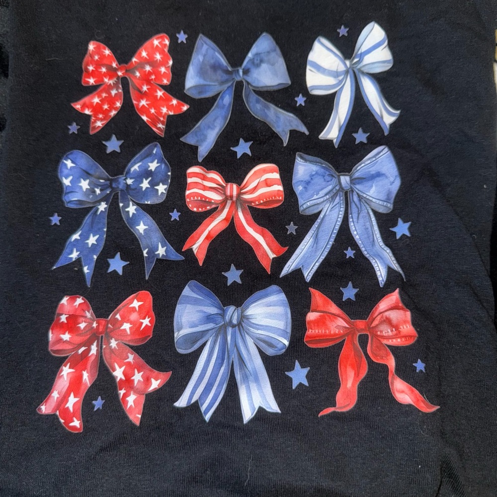 Patriotic Bow Graphic T-Shirt
